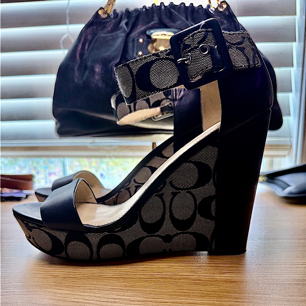 Coach Jerri Wedge Heels with C Signature